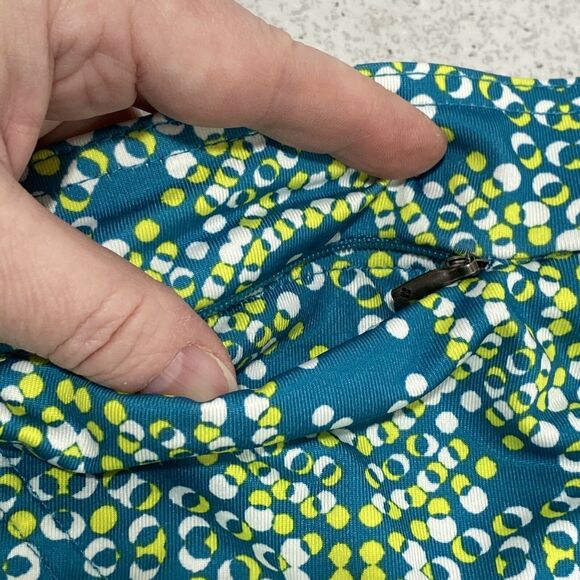 Columbia Omni-Wick shorts ladies M green yellow drawstring waist liner pocket - Picture 6 of 7